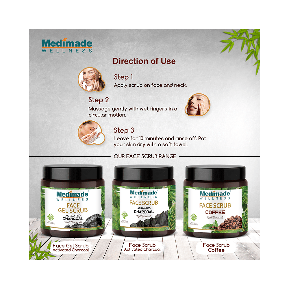 Medimade Wellness Activated Charcoal Face Gel Scrub (100gm Each) - Image 5