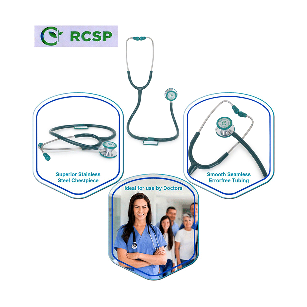 RCSP Dual Head Stethoscope Green - Image 4