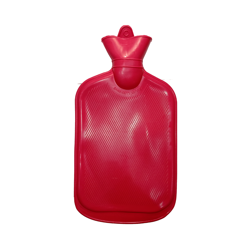 Mycure Rubber Hot Water Bag for  Pain Relief & Massager Pink - Image 2