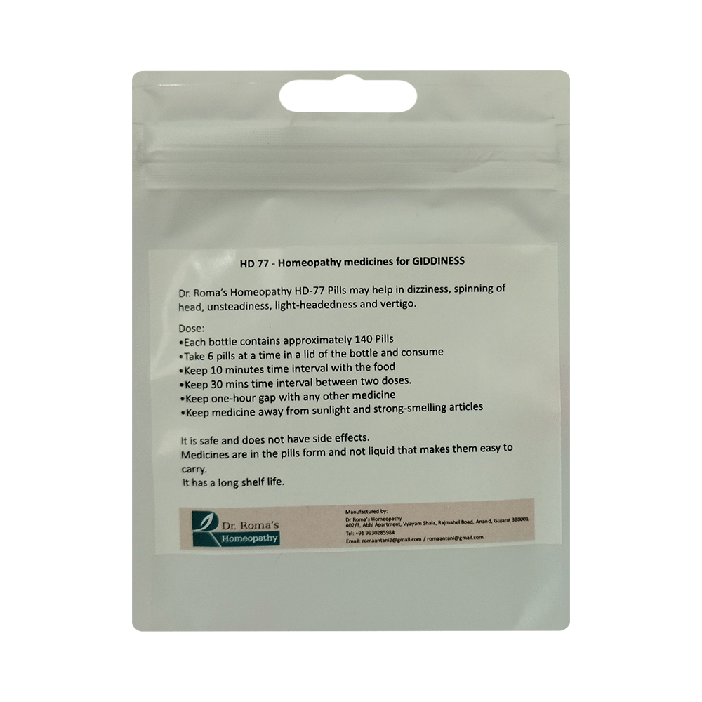 Dr. Romas Homeopathy HD-77 Giddiness, 2 Bottles of 2 Dram - Image 2