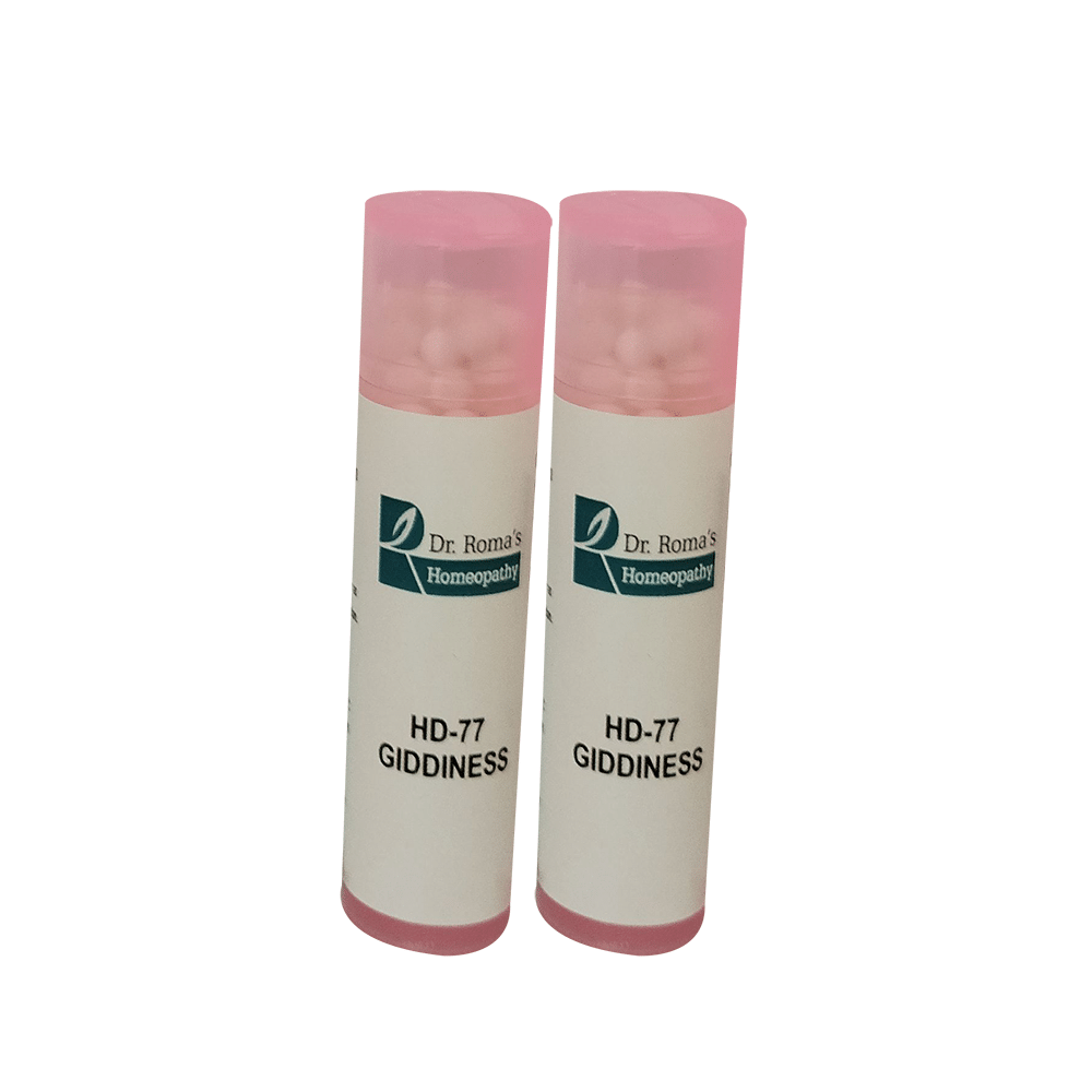 Dr. Romas Homeopathy HD-77 Giddiness, 2 Bottles of 2 Dram - Image 1