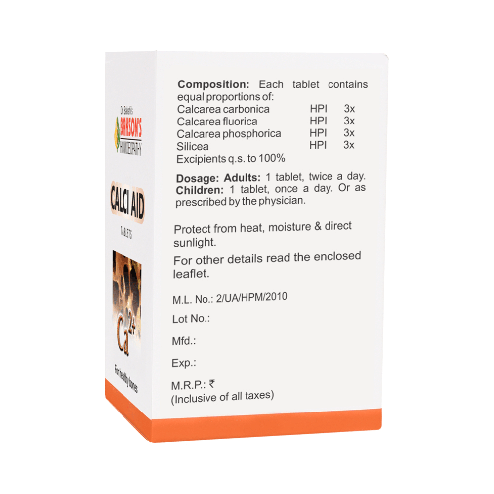 Bakson's Homeopathy Calci Aid Tablet - Image 2