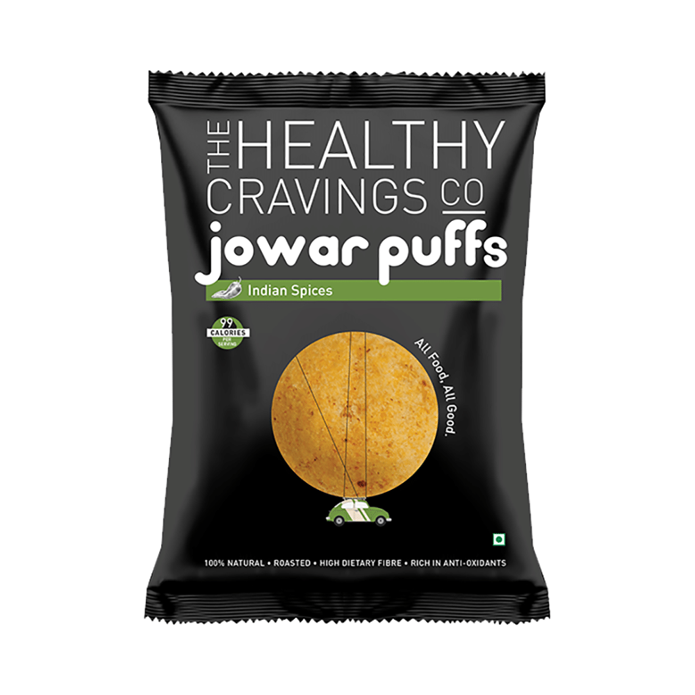 The Healthy Cravings Co Roasted Jowar Puffs (25gm Each) Indian Spices