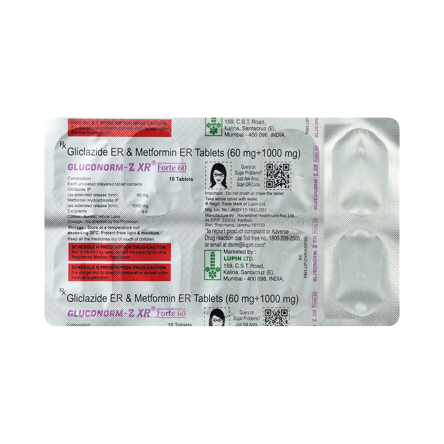 Gluconorm-Z XR Forte 60 Tablet - Image 6