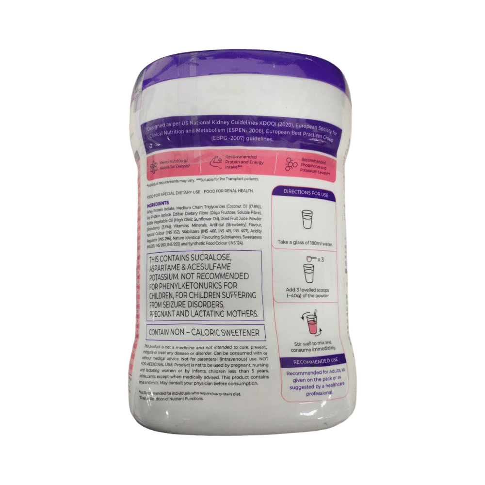 Celevida DLS Powder with Added MCT, Protein & Energy for Renal Nutrition | Gluten Free | Flavour Strawberry - Image 2