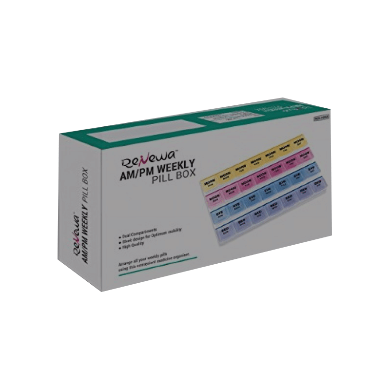 Renewa AM/PM Weekly Pill Box 4 Times - Image 1