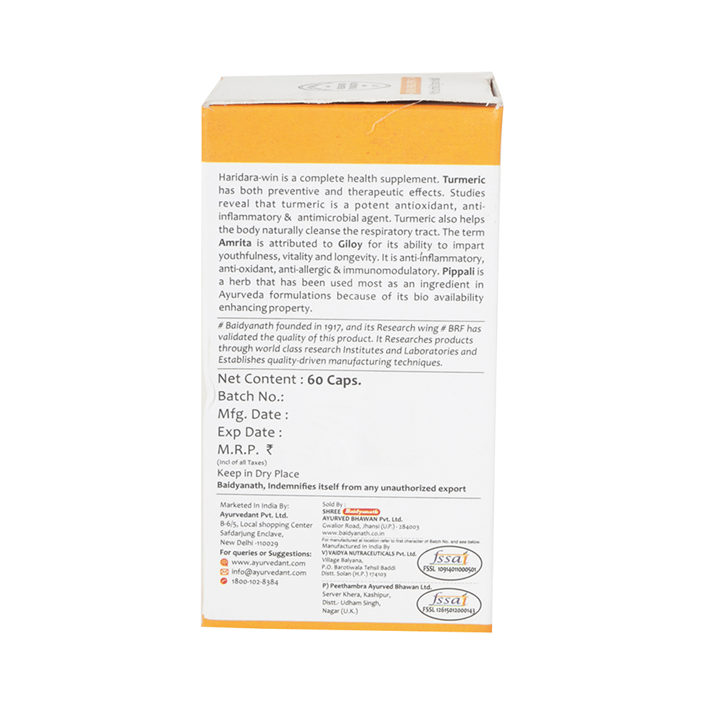 Baidyanath Ayurvedant Haridra-Win Capsule - Image 4