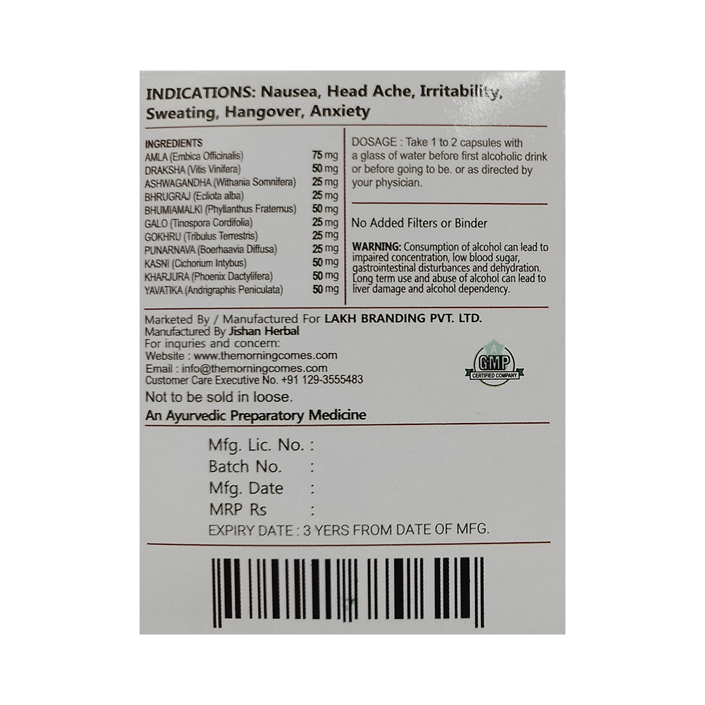 Morning Comes Hangover Capsule (10 Each) - Image 2