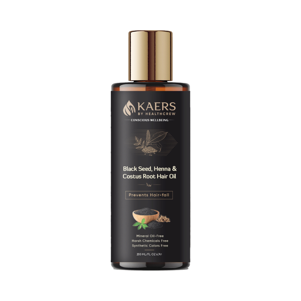 Kaers By Healthcrew Black Seed, Henna & Costus Root Hair Oil (200ml Each) - Image 1