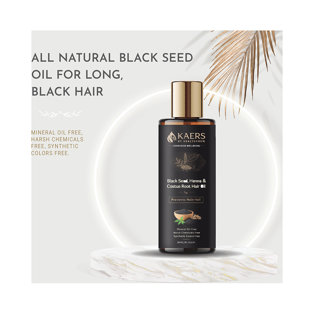 Kaers By Healthcrew Black Seed, Henna & Costus Root Hair Oil (200ml Each) - Image 9