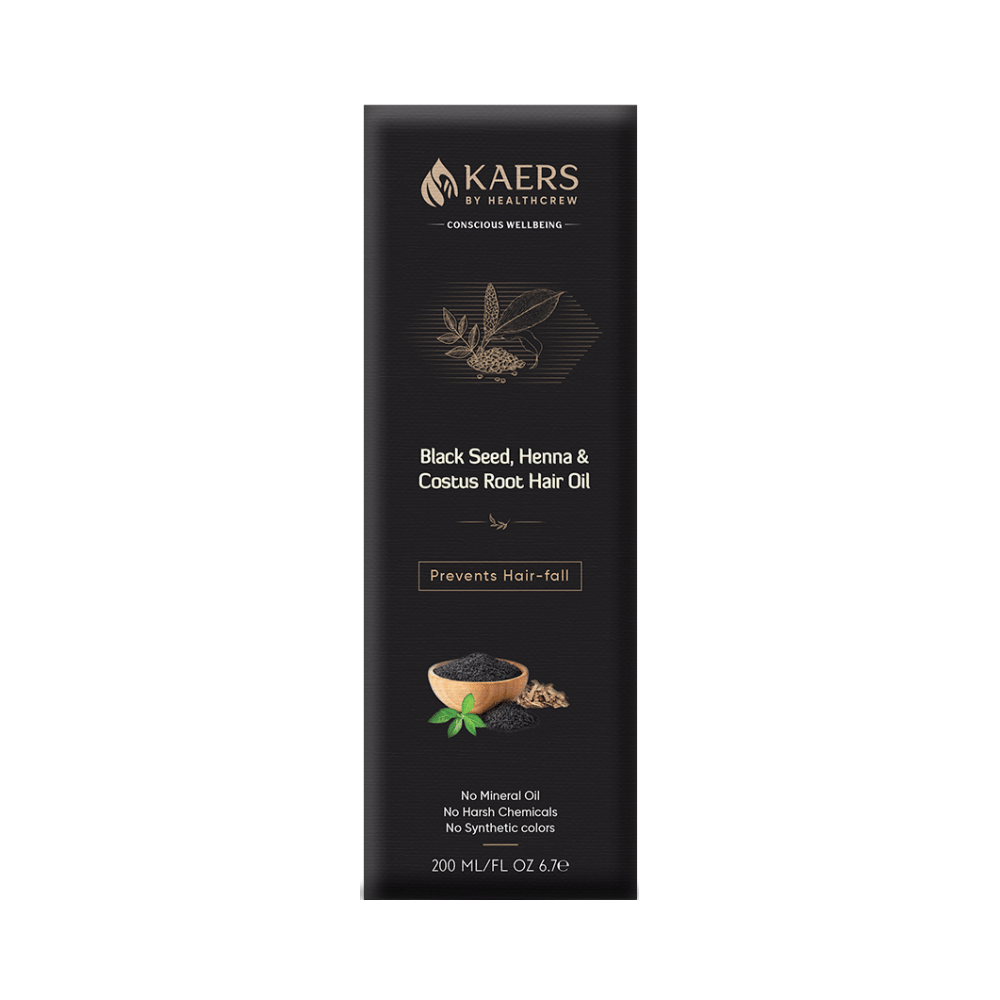Kaers By Healthcrew Black Seed, Henna & Costus Root Hair Oil (200ml Each) - Image 5