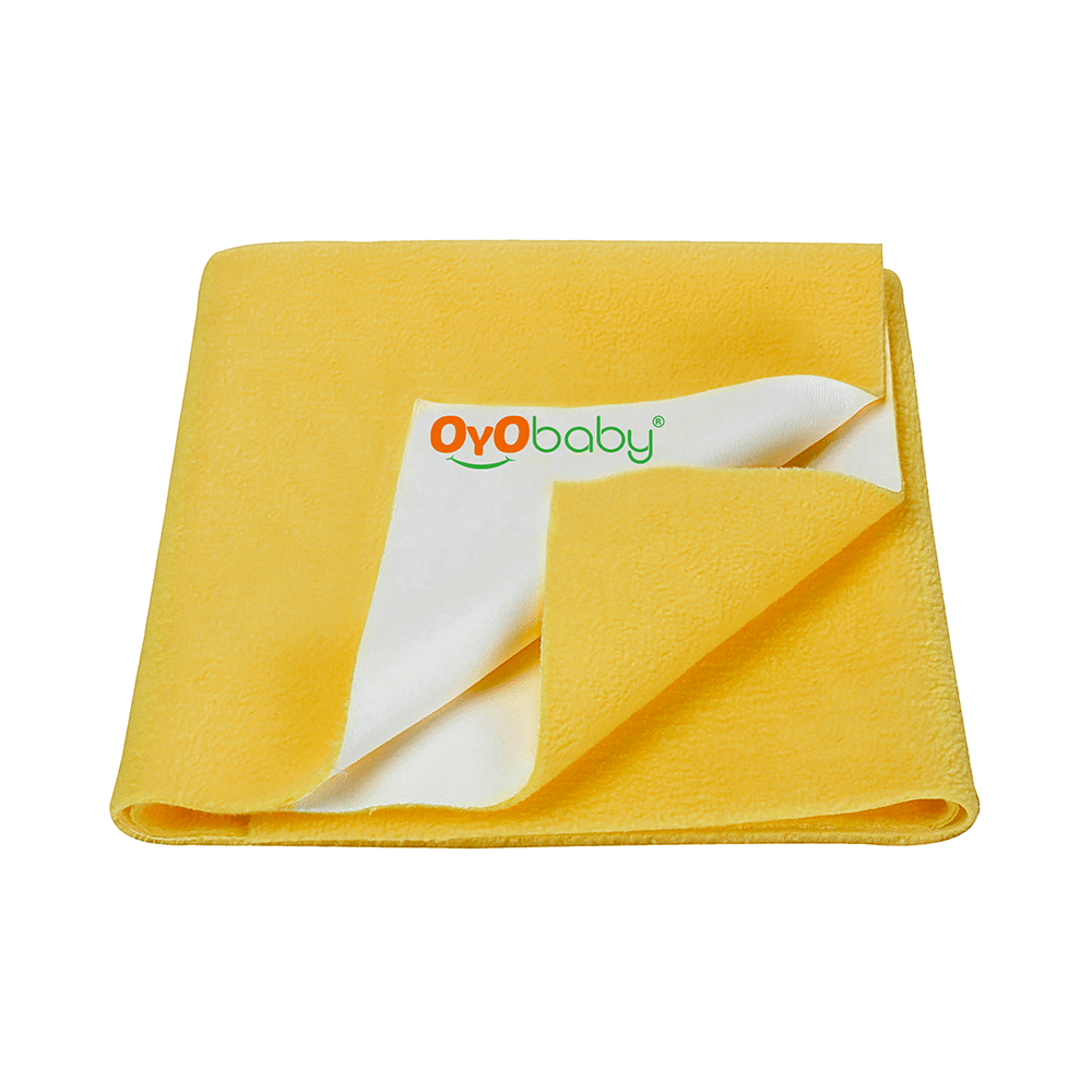 Oyo Baby Bed Protector Dry Sheet Single Bed Yellow - Image 1