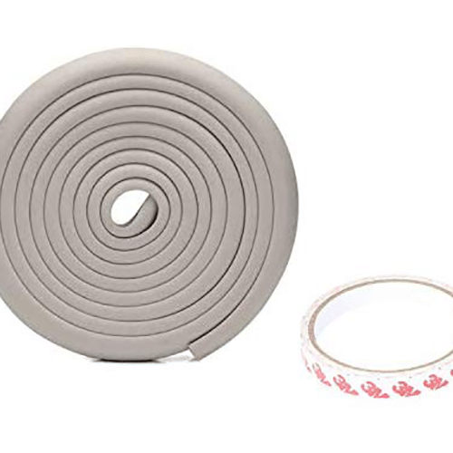 Safe-O-Kid Unique High Density L-Shaped 5mtr Long 1 Edge Guard Strip with 4 Corners Grey