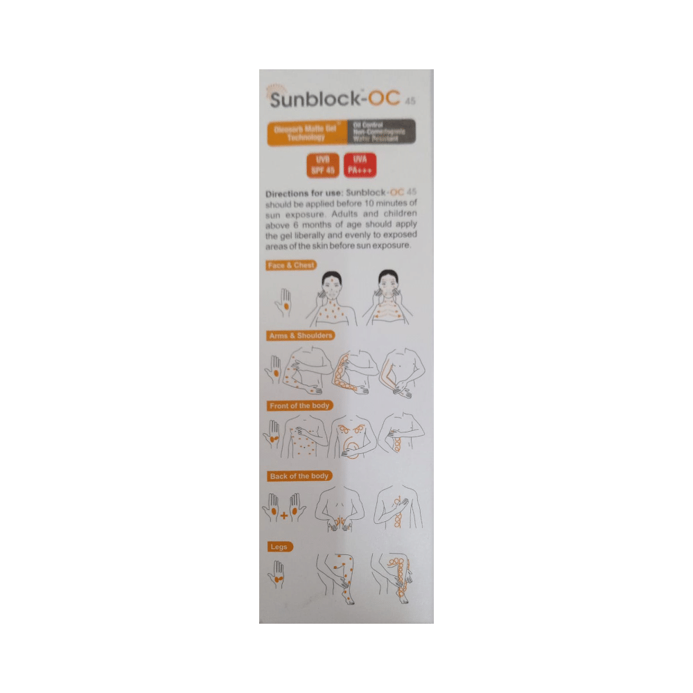 Sunblock-OC 45 Oil Control Sunscreen | SPF 45 PA+++ Matte Gel - Image 2