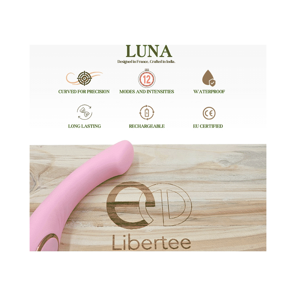 Libertee  Luna Curved Personal  Massager Rose - Image 8