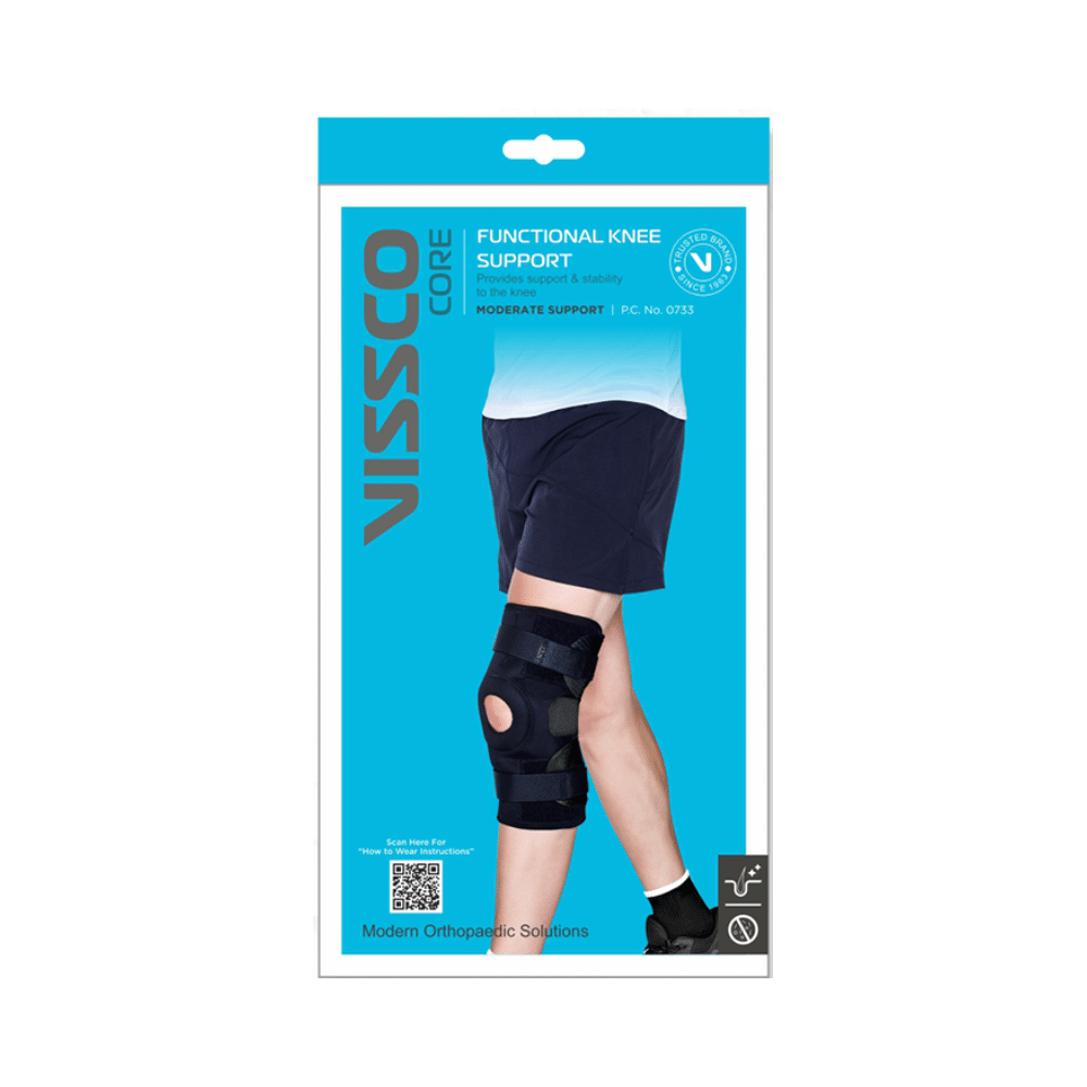 Vissco Core 0733 Functional Knee Support Small Black - Image 1