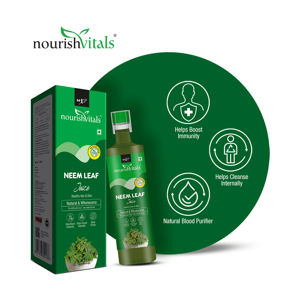 NourishVitals Combo Pack of Neem Leaf and Giloy, Neem & Tulsi Juice (500ml Each) - Image 4