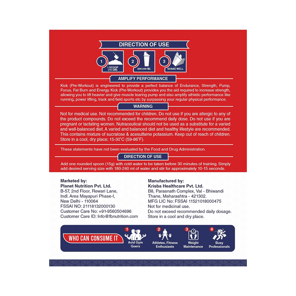 Fitness Buzz Nutrition Kick Powder Pina Colado - Image 3