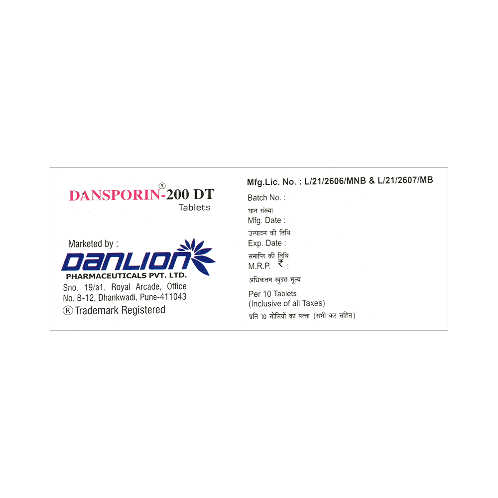Dansporin 200 DT Tablet - Image 3