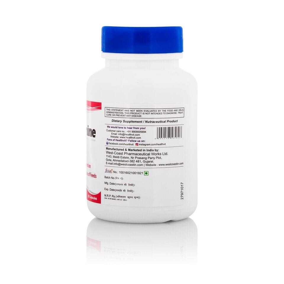 HealthVit L-Threonine 500mg Essential Amino Acid Capsule - Image 3