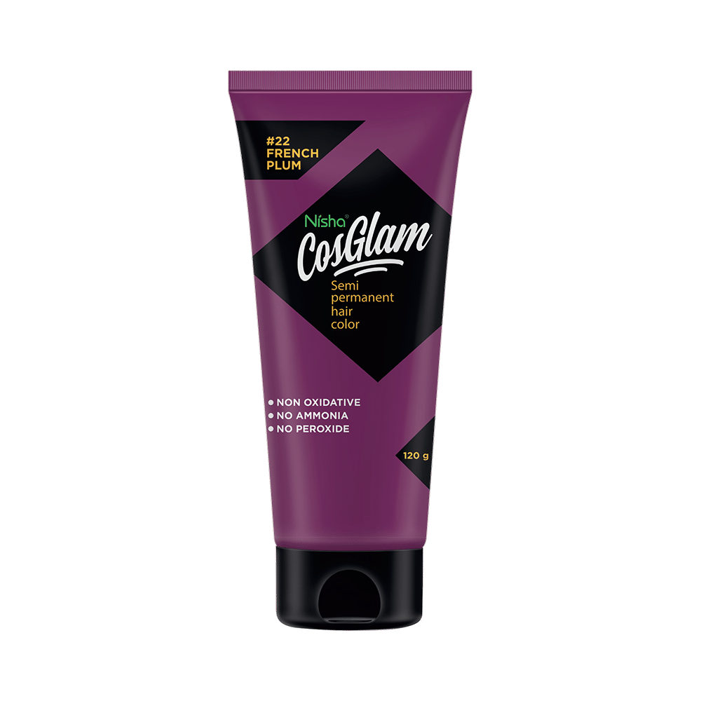 Nisha Cosglam Semi Permanent Hair Color French Plum - Image 2