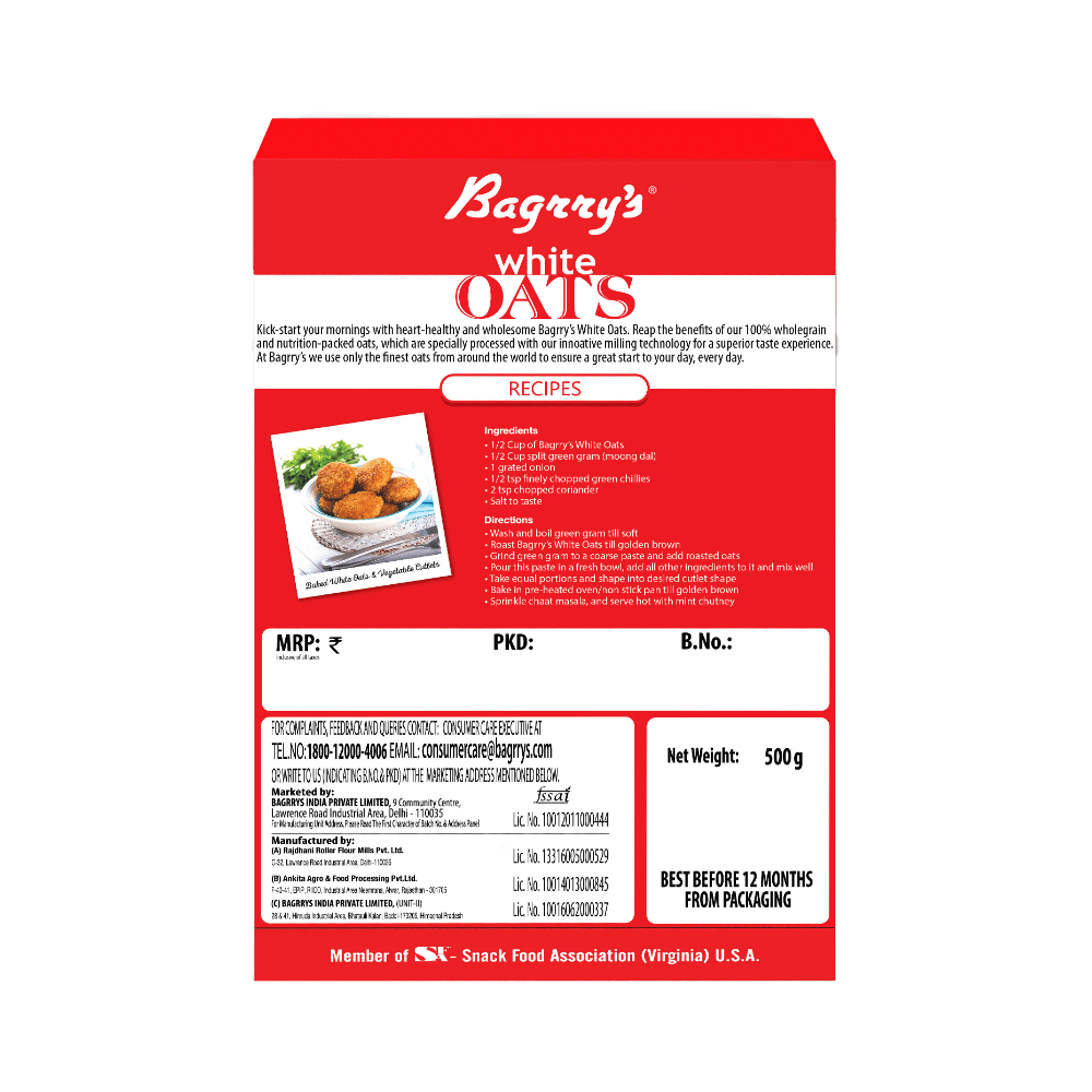 Bagrry's White Oats for Weight Management & Cholesterol Reduction - Image 2