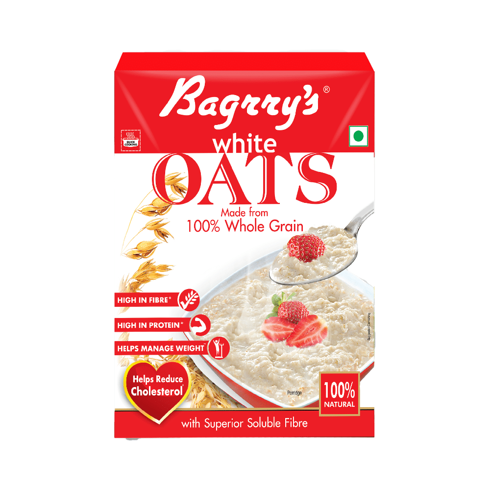 Bagrry's White Oats for Weight Management & Cholesterol Reduction