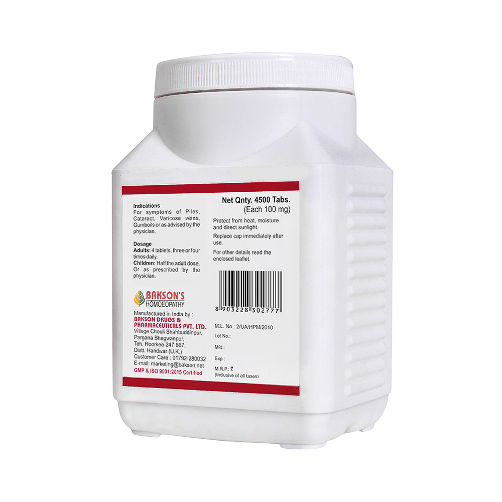 Bakson's Homeopathy Calcarea Fluorica Biochemic Tablet 3X - Image 2