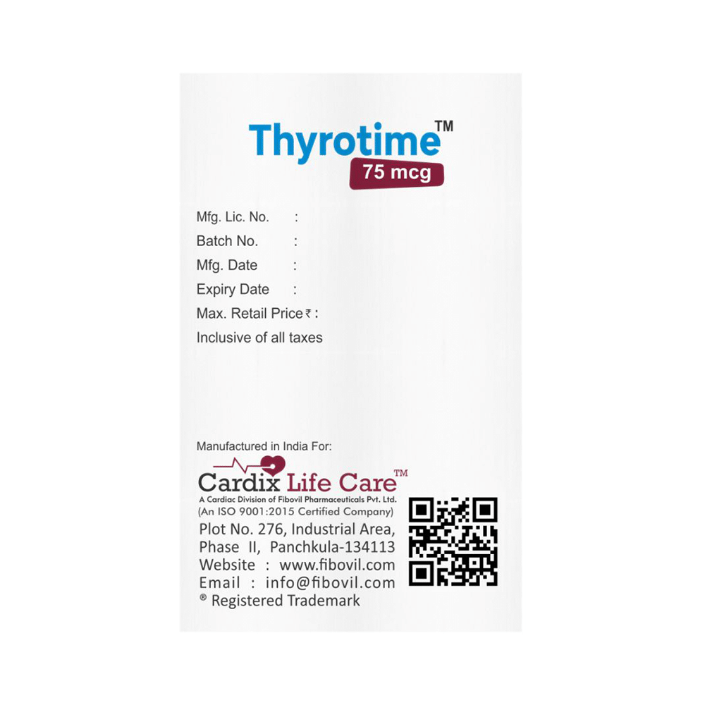 Thyrotime 75mcg Tablet - Image 3