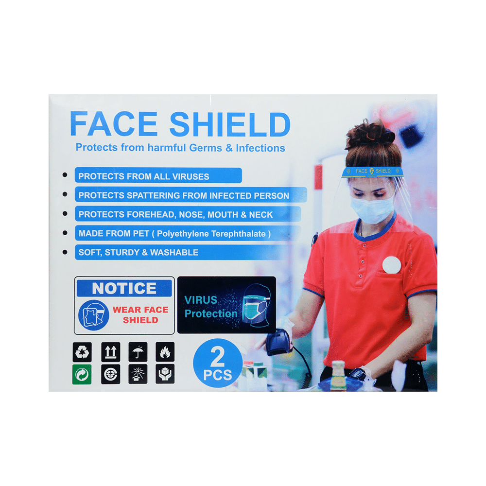 Lion Shield Yellow & Blue 500 micron Face Shield - Image 2