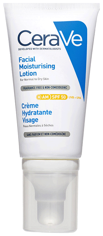 CeraVe AM Facial Moisturising Lotion for Normal to Dry Skin SPF 50 - Image 1