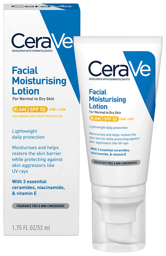 CeraVe AM Facial Moisturising Lotion for Normal to Dry Skin SPF 50 - Image 3