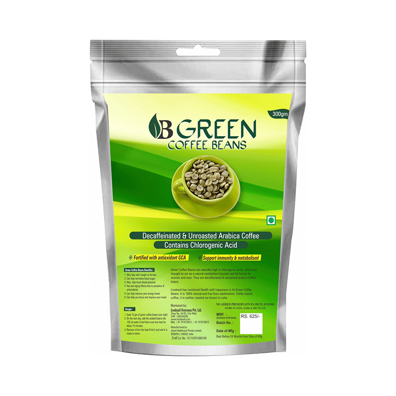 Livebasil Decaffeinated & Unroasted Arabica Green Coffee Beans - Image 1