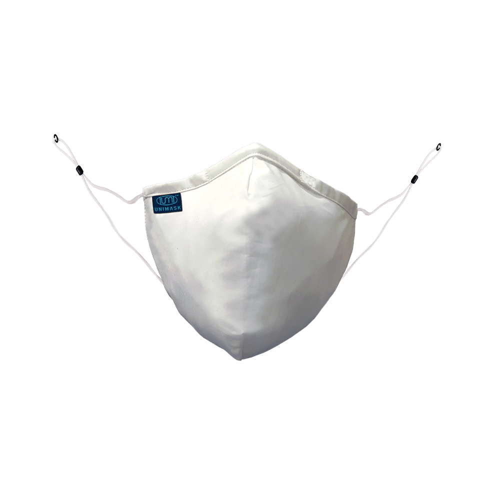 Unimask Anti-Viral Reusable Cloth Mask White - Image 1