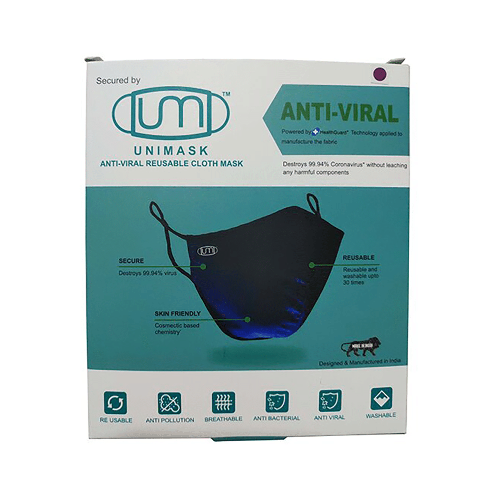 Unimask Anti-Viral Reusable Cloth Mask White - Image 3
