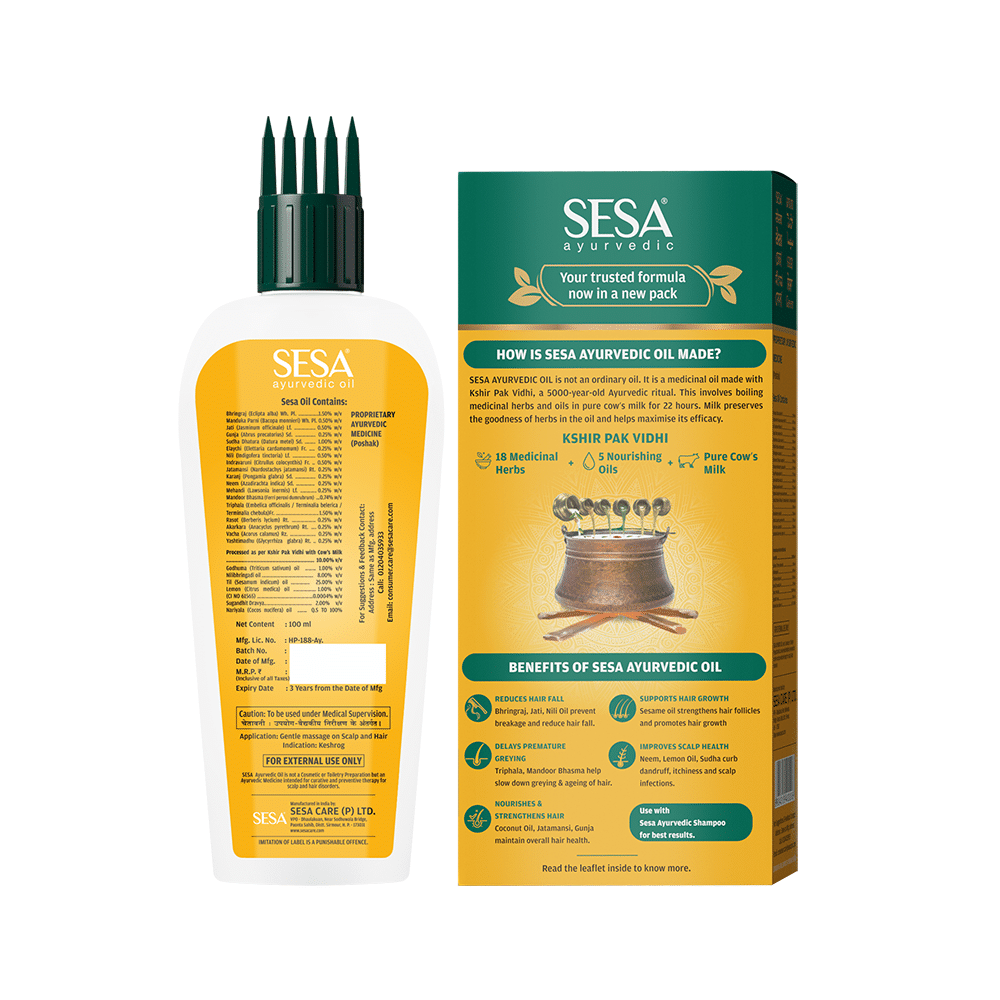 Sesa Ayurvedic Hair Oil | Reduces Hair Fall & Supports Hair Growth - Image 3