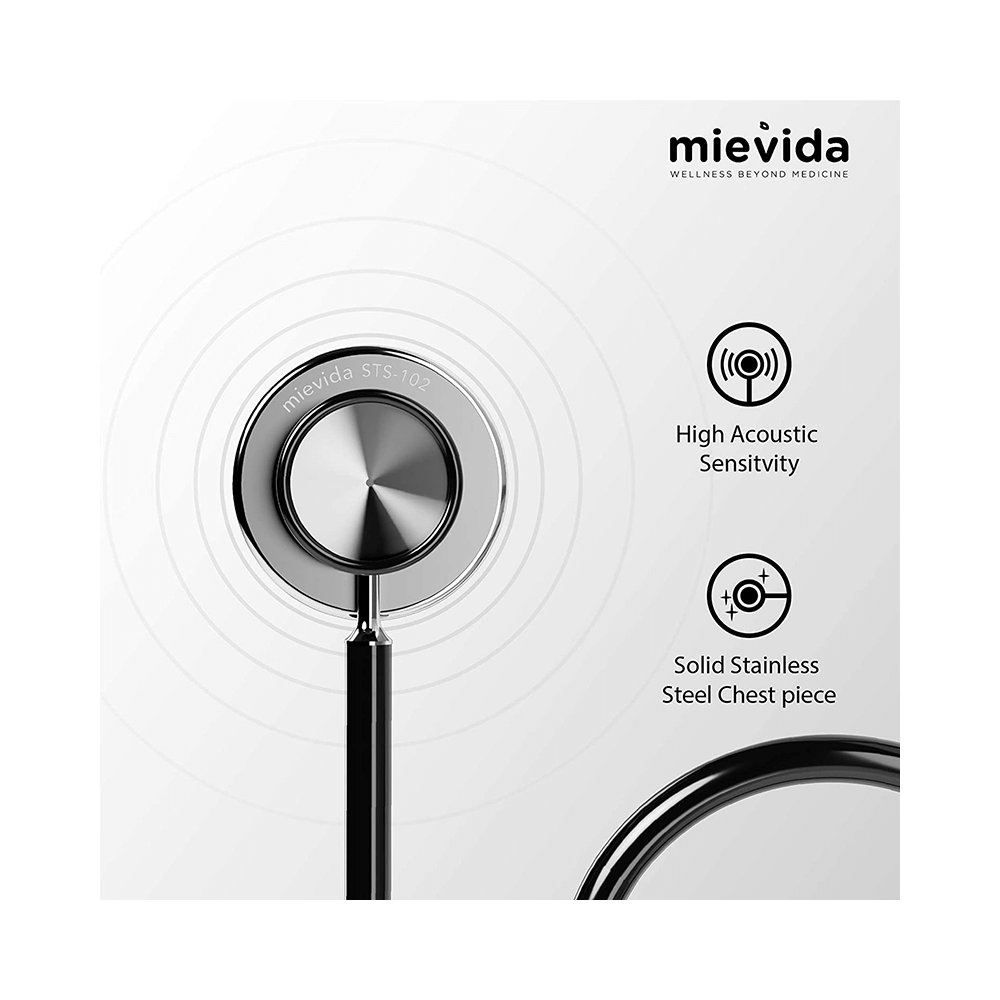 Mievida STS 102 Cardiology Stethoscope Black - Image 4