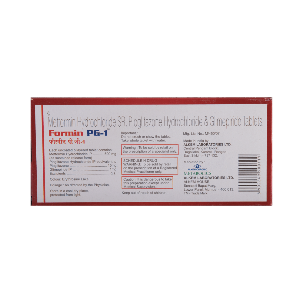Formin PG 1 Tablet SR - Image 3