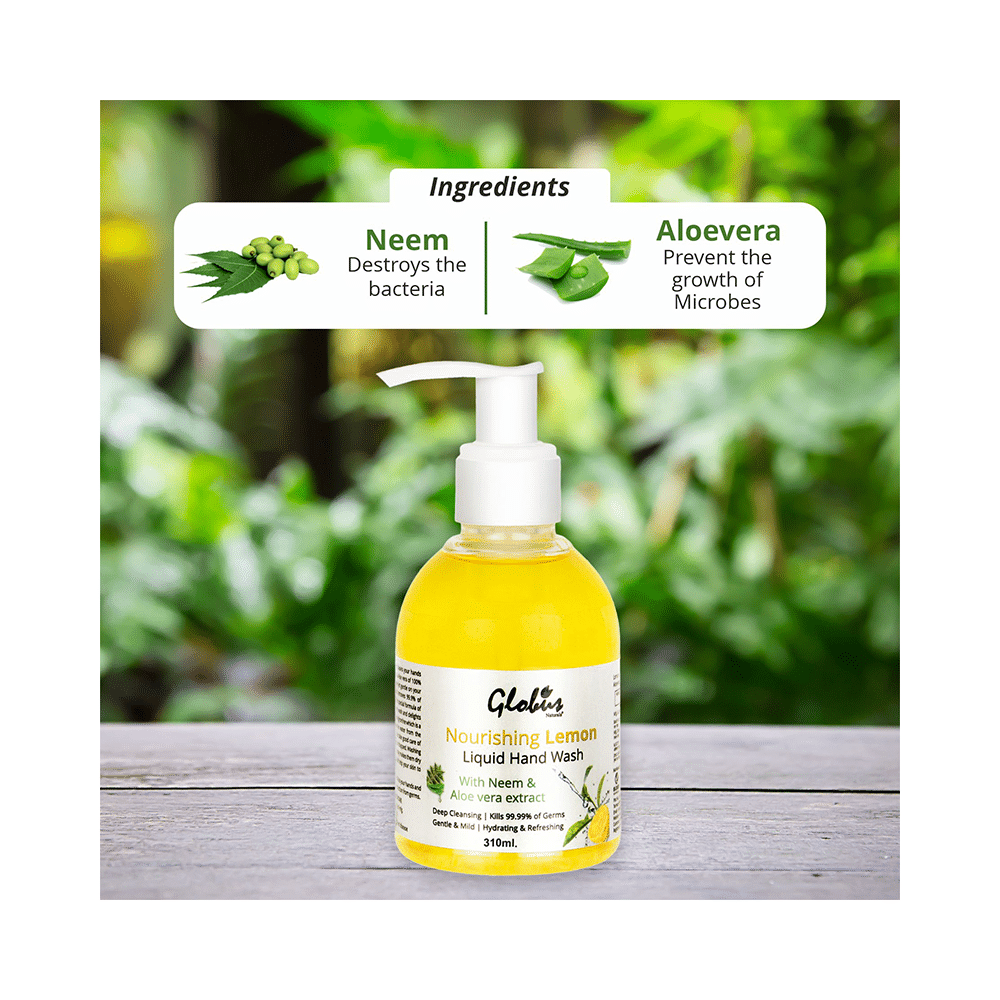 Globus Naturals Nourishing Lemon Liquid Hand Wash - Image 5