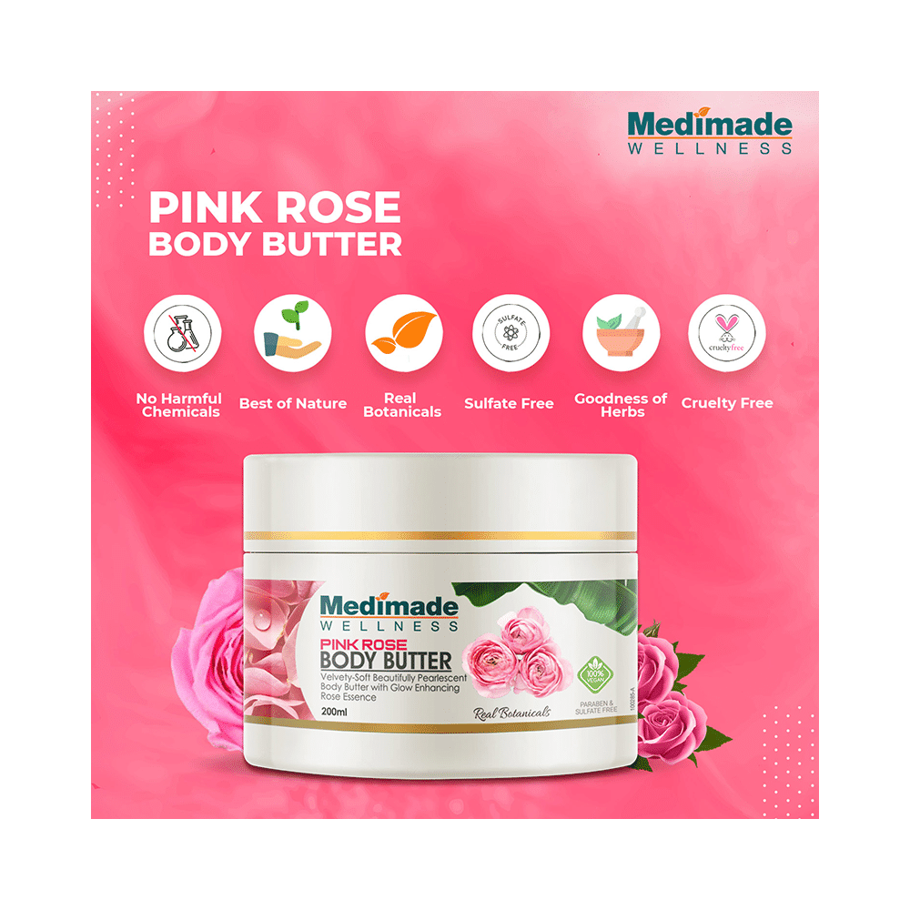 Medimade Wellness Pink Rose Body Butter (200ml Each) - Image 5