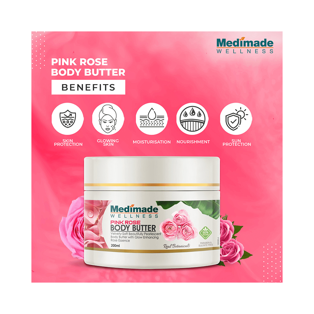 Medimade Wellness Pink Rose Body Butter (200ml Each) - Image 3