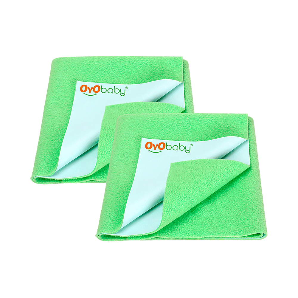 Oyo Baby Waterproof Bed Protector Dry Sheet Large Light Green
