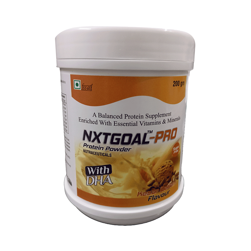 Nxtgoal-Pro Protein Powder Kesar Badam Sugar Free - Image 1