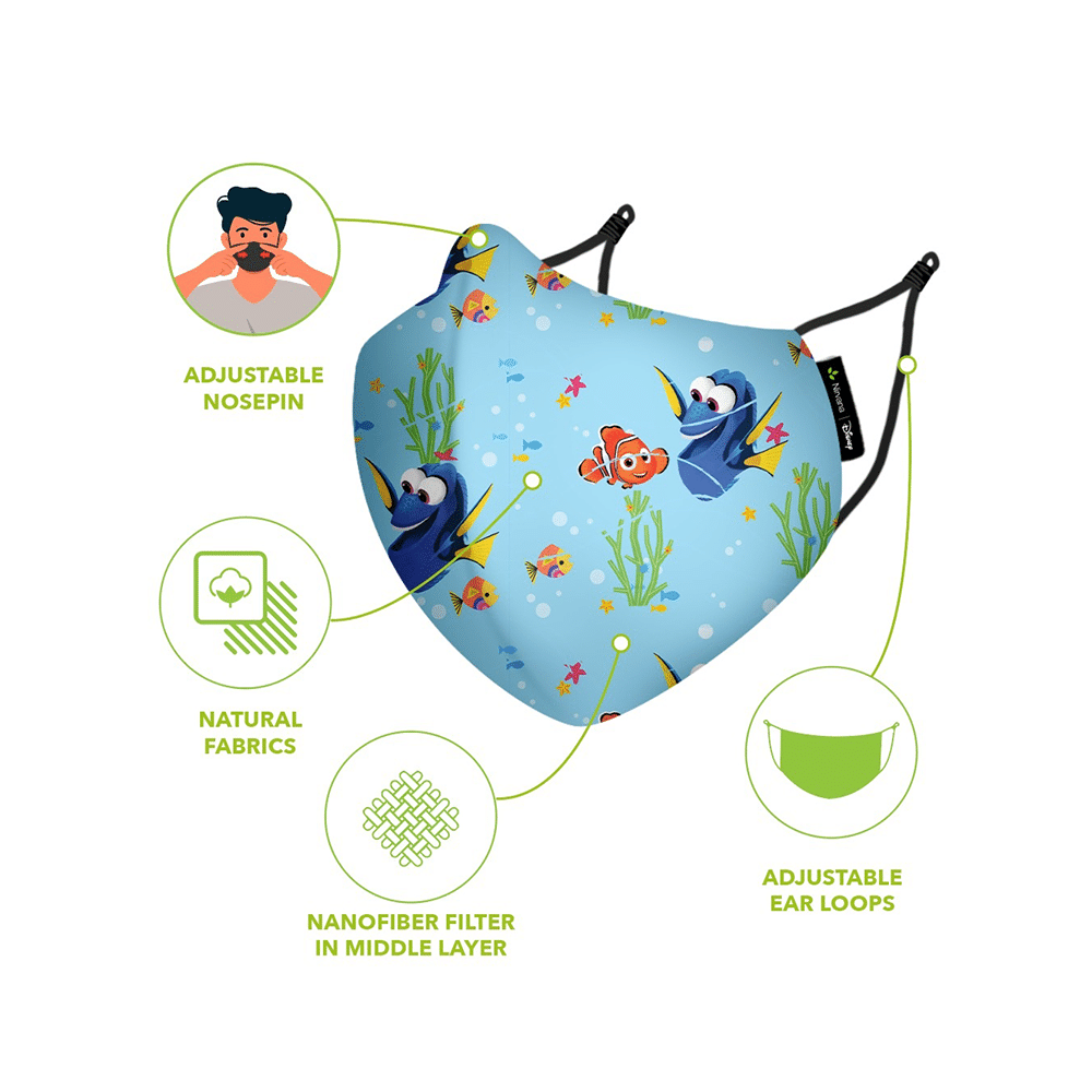 Nirvana Disney Face Covering Mask Small Monster & Nemo - Image 6