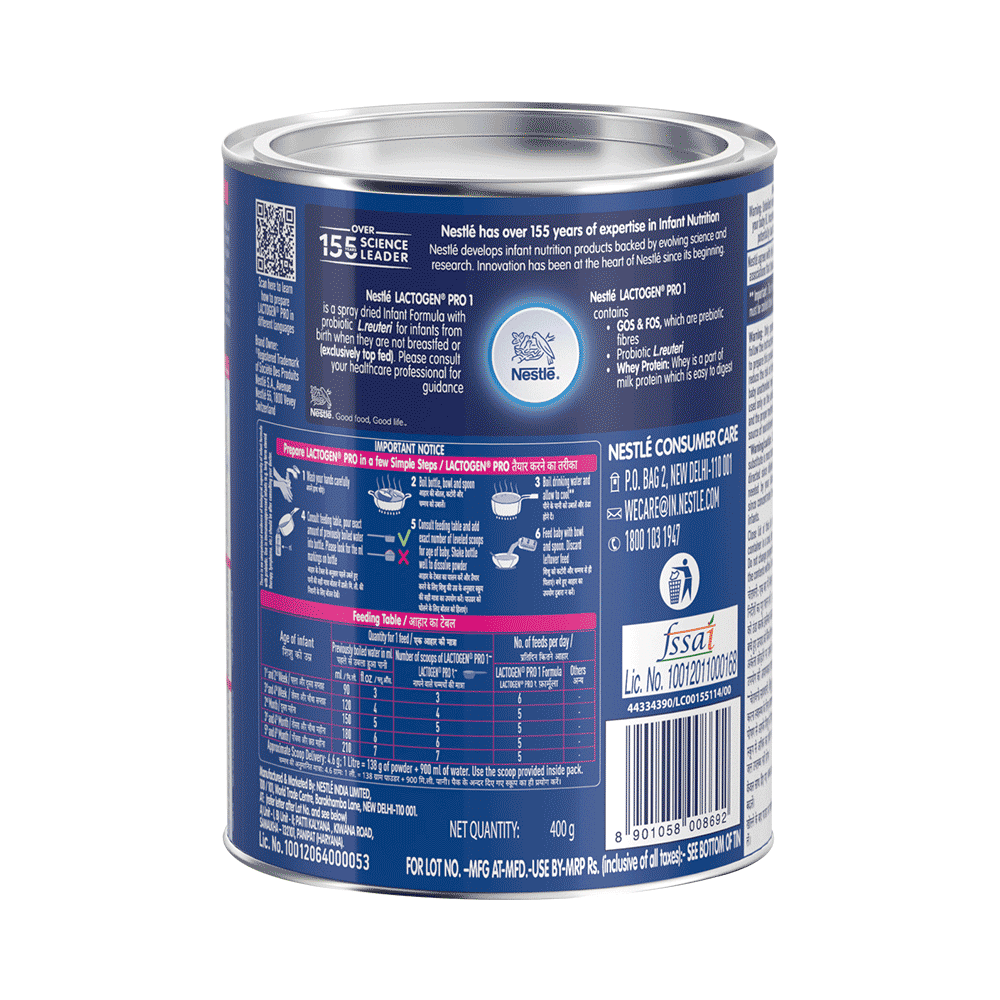 Nestle Lactogen Pro 1, Infant Formula Up To 6 Months With Probiotic And Prebiotics - Image 2