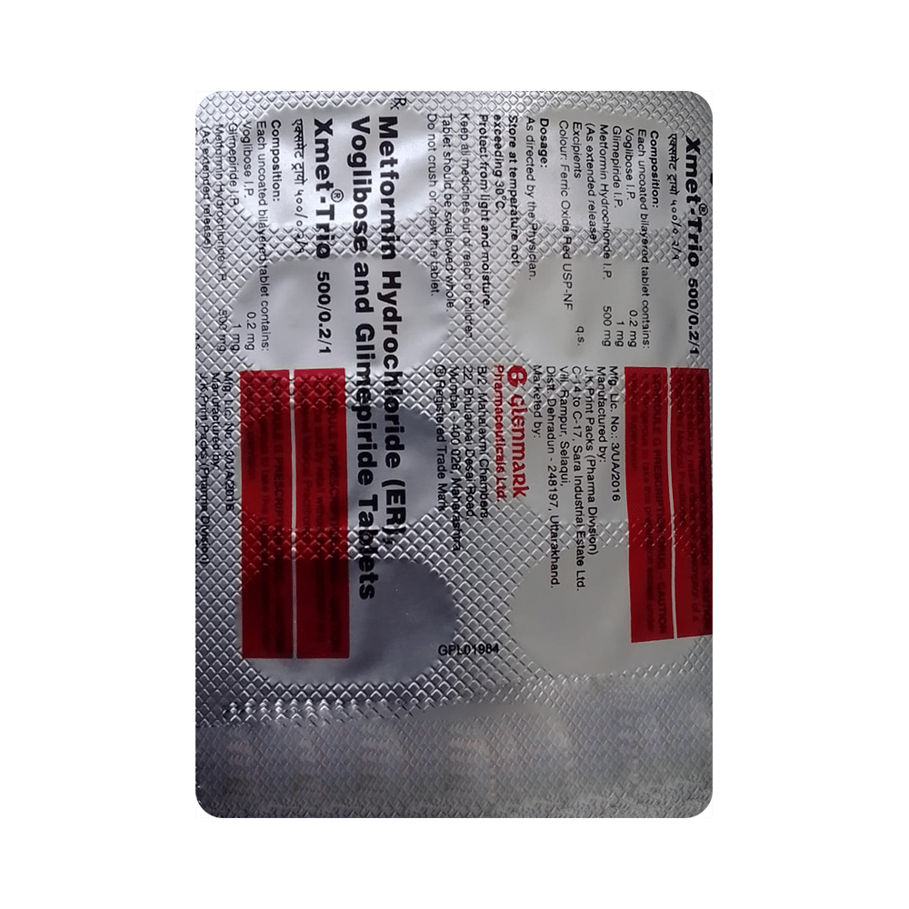 Xmet-Trio 500/0.2/1 Tablet ER - Image 5