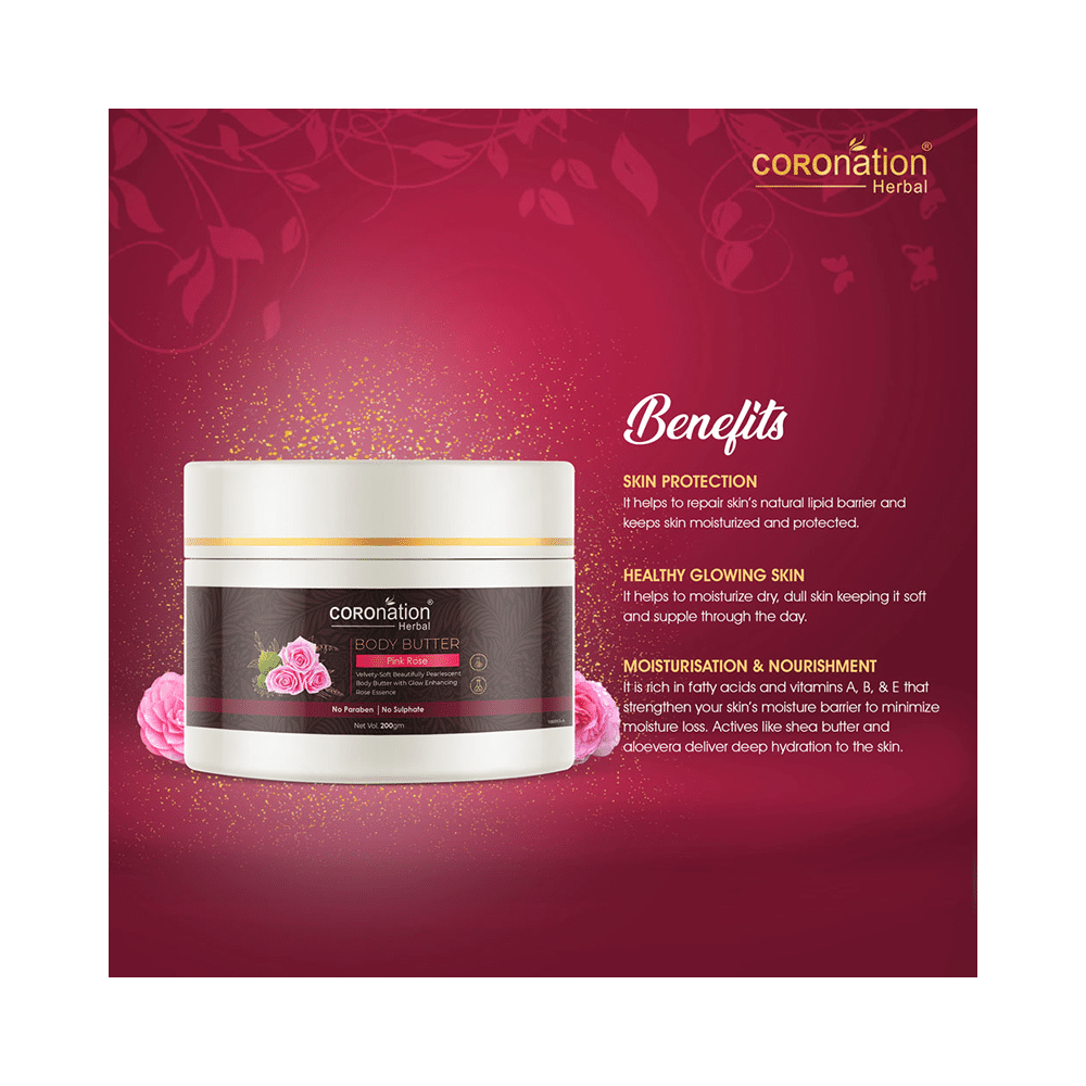 Coronation Herbal Pink Rose Body Butter (200gm Each) - Image 3