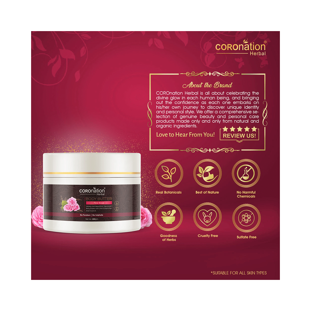 Coronation Herbal Pink Rose Body Butter (200gm Each) - Image 5