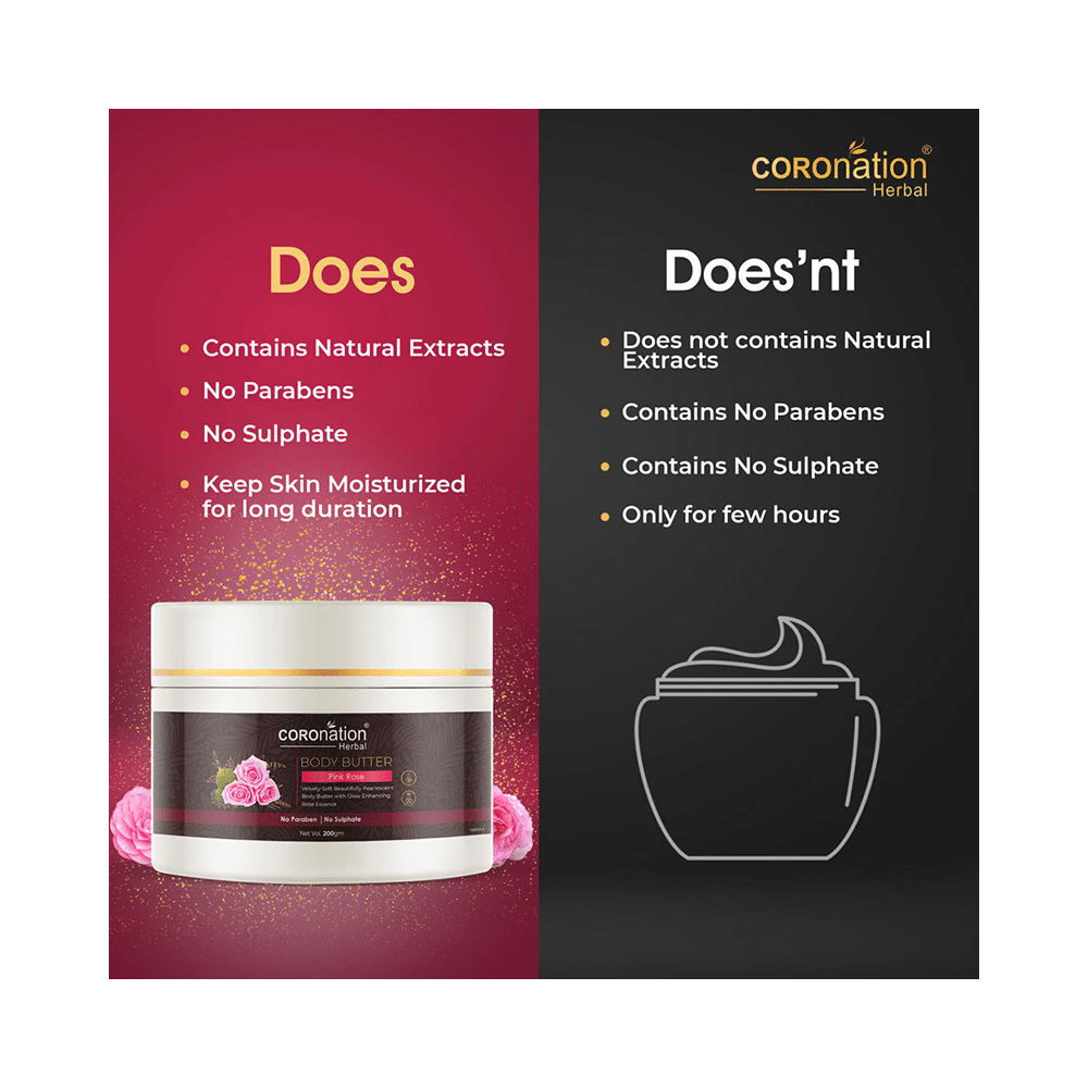 Coronation Herbal Pink Rose Body Butter (200gm Each) - Image 4