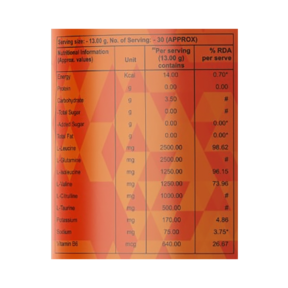 Vogue Wellness BCAA Powder (400gm Each) Mango Lemon - Image 2